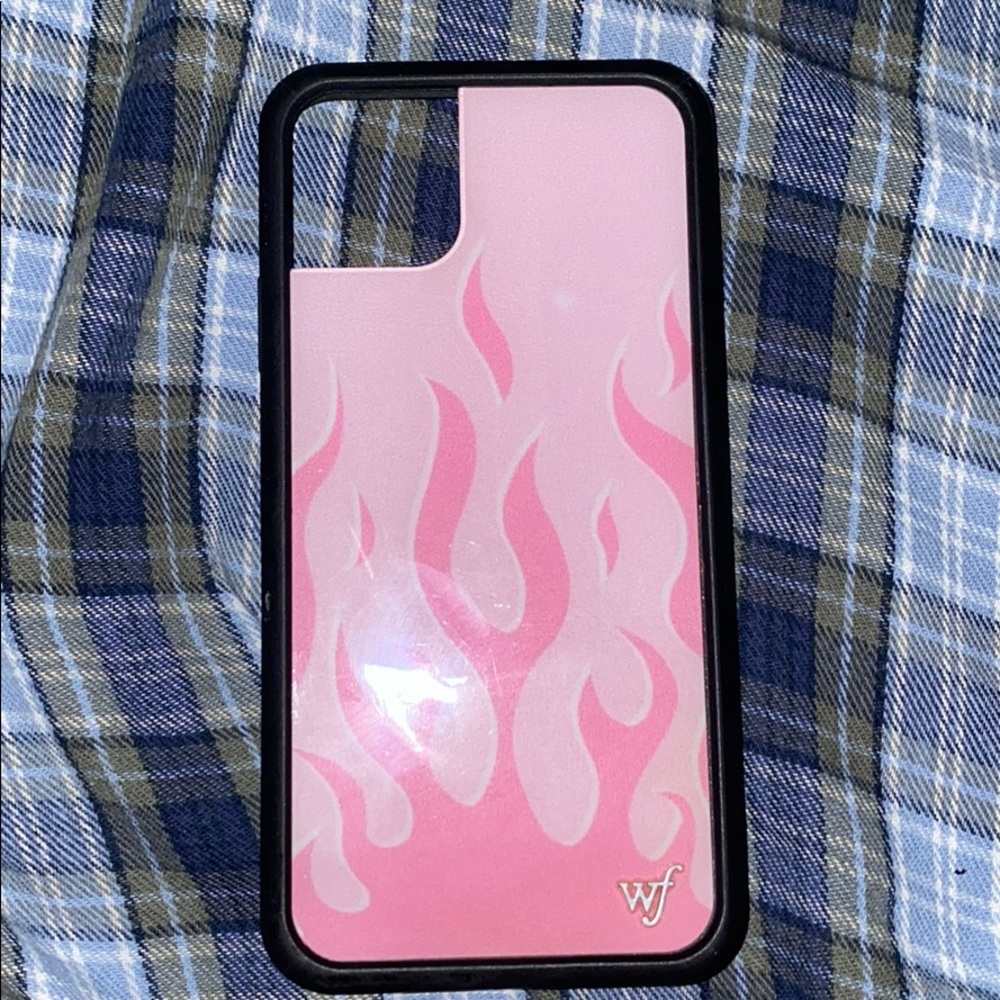 Wildflower Pink Flames iPhone Case